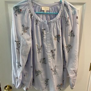 J Crew embroidered blouse